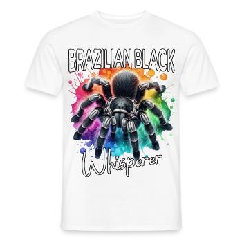 Schwarze Vogelspinne Flüsterer - Männer T-Shirt - Weiß - Vorne - AI Model Male 178 dark (178cm)