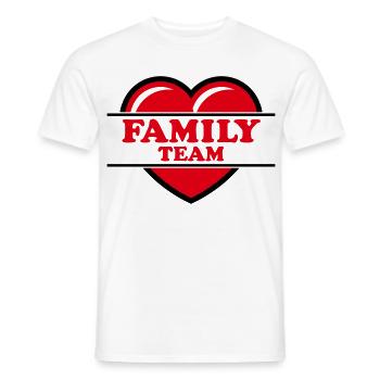 Family Team (Familie / Herz / Liebe / Love / R 2C) - Männer T-Shirt - Weiß - Vorne - AI Model Male 178 dark (178cm)