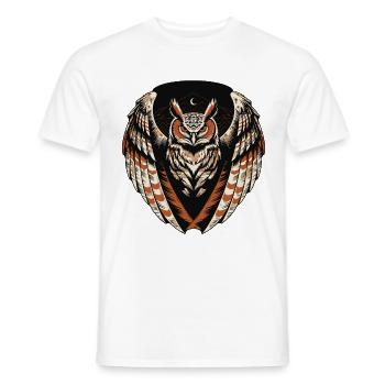 Eule Bergwappen - Männer T-Shirt - Weiß - Vorne - AI Model Male 178 dark (178cm)