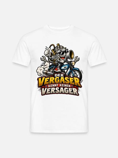 Vergaser Motorheld Kein Versager - Männer T-Shirt - Weiß
