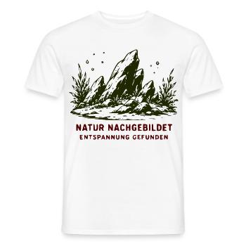 Natur Nachgebildet Entspannung Gefunden - Männer T-Shirt - Weiß - Vorne - AI Model Male 178 dark (178cm)