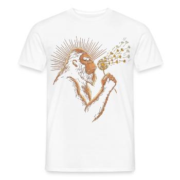 Bigfoot bläst Löwenzahn Vintage - Männer T-Shirt - Weiß - Vorne - AI Model Male 178 dark (178cm)