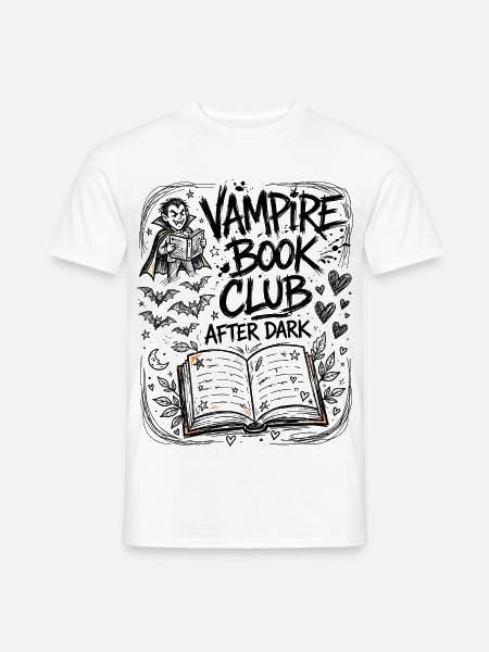 Vampire Book Club – After Dark - Männer T-Shirt - Weiß
