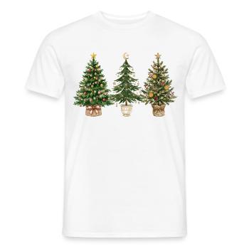 Dreifache Festtags-Tanne - Männer T-Shirt - Weiß - Vorne - AI Model Male 178 dark (178cm)