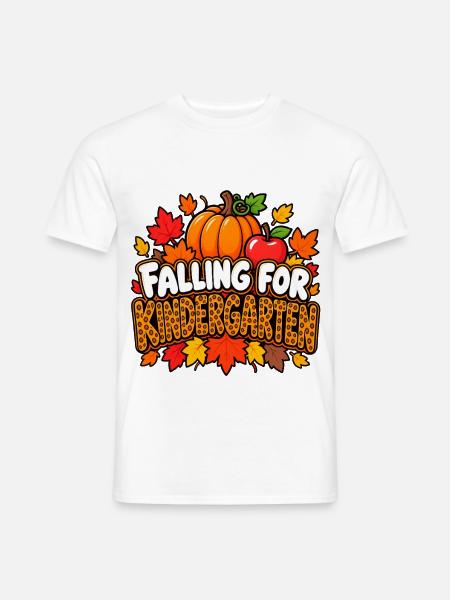 Herbstliebe Kindergarten - Männer T-Shirt - Weiß