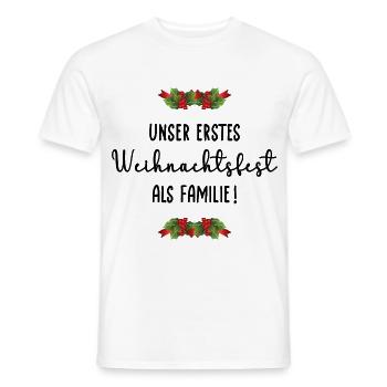 Erstes Weihnachtsfest Familie - Männer T-Shirt - Weiß - Vorne - AI Model Male 178 dark (178cm)
