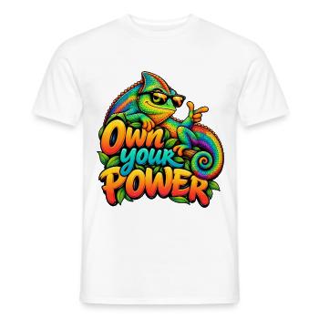 Chamäleon - Männer T-Shirt - Weiß - Vorne - AI Model Male 178 dark (178cm)
