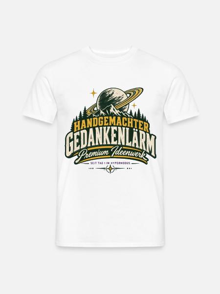 Handgemachter Gedankenklar Premium Ideenwerk - Männer T-Shirt - Weiß