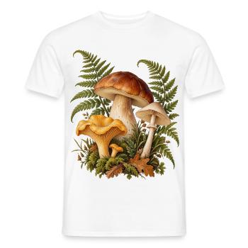 Waldpilze und Farn - Männer T-Shirt - Weiß - Vorne - AI Model Male 178 dark (178cm)