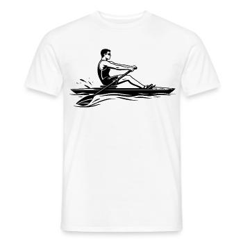 Rudern - Männer T-Shirt - Weiß - Vorne - AI Model Male 178 dark (178cm)