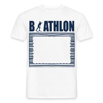 Winter Biathlon Rahmen - Männer T-Shirt - Weiß - Vorne - AI Model Male 178 dark (178cm)