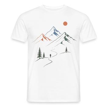 Regenbogenberg-Abenteuer - Männer T-Shirt - Weiß - Vorne - AI Model Male 178 dark (178cm)