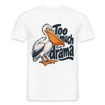 Pelikan - Männer T-Shirt - Weiß - Vorne - AI Model Male 178 dark (178cm)