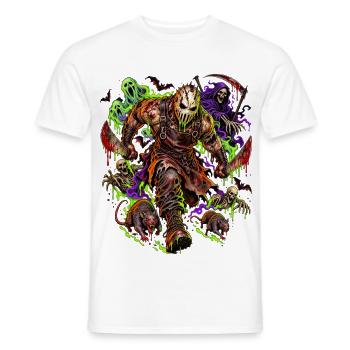 Slasher Mit Neon-Horror - Männer T-Shirt - Weiß - Vorne - AI Model Male 178 dark (178cm)