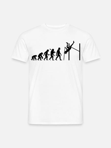 Stabhochspung Evolution Stabhochspringer Athlet - Männer T-Shirt - Weiß
