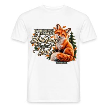 In the Silence of the Forest – Frieden für die See - Männer T-Shirt - Weiß - Vorne - AI Model Male 178 dark (178cm)