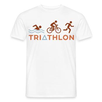 Triathlon Logo - Männer T-Shirt - Weiß - Vorne - AI Model Male 178 dark (178cm)