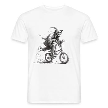SKull biker - Männer T-Shirt - Weiß - Vorne - AI Model Male 178 dark (178cm)
