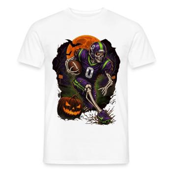 Skeleton Foot Halloween Lila American Football - Männer T-Shirt - Weiß - Vorne - AI Model Male 178 dark (178cm)