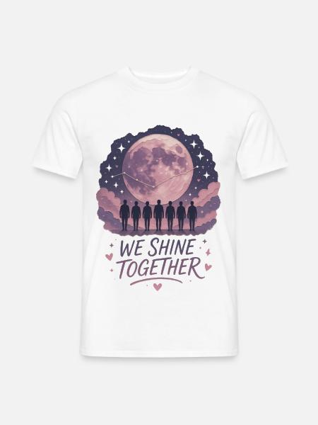 Lunares Leuchten und Einheit - Männer T-Shirt - Weiß