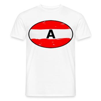 A im Kunstdruck Österreich - Männer T-Shirt - Weiß - Vorne - AI Model Male 178 dark (178cm)