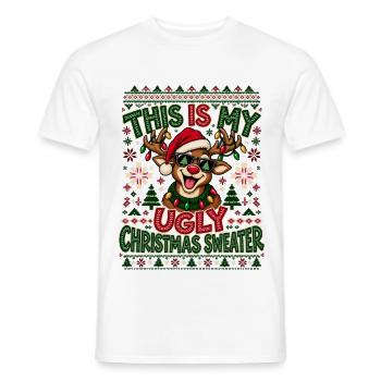 This Is My Ugly Christmas Sweater - Männer T-Shirt - Weiß - Vorne - AI Model Male 178 dark (178cm)