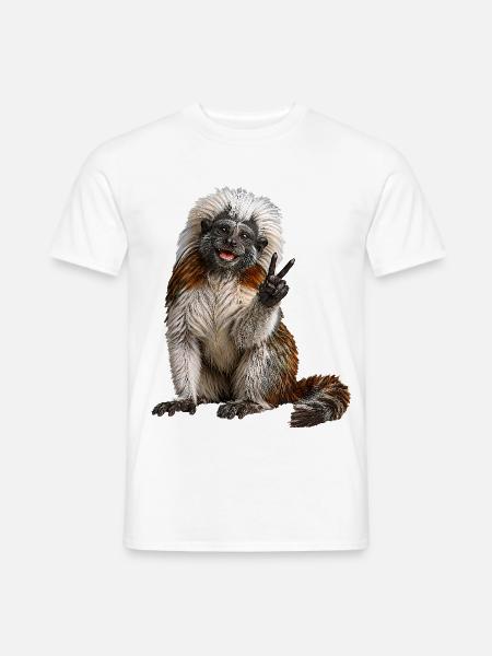 Lisztaffe - Männer T-Shirt - Weiß