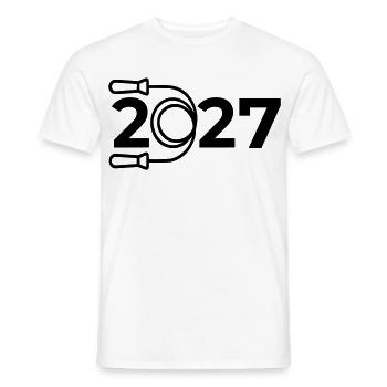 Mehr Sport treiben 2027 - Männer T-Shirt - Weiß - Vorne - AI Model Male 178 dark (178cm)