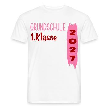 Grundschule 1. Klasse 2027 - Männer T-Shirt - Weiß - Vorne - AI Model Male 178 dark (178cm)