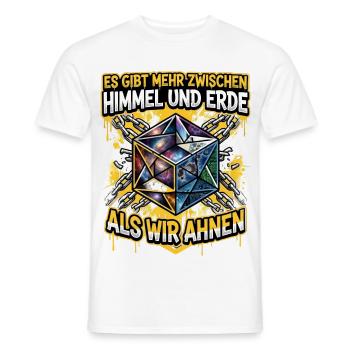 HimmelErde Kosmischer Würfel - Männer T-Shirt - Weiß - Vorne - AI Model Male 178 dark (178cm)
