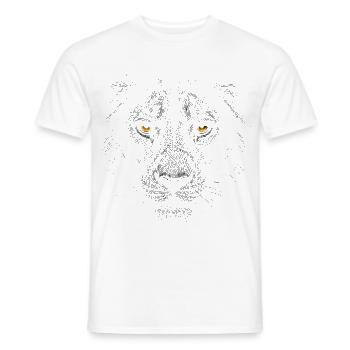 Dark Lion Face - Männer T-Shirt - Weiß - Vorne - AI Model Male 178 dark (178cm)