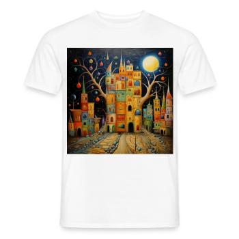 Baumstadt des Lichts - Männer T-Shirt - Weiß - Vorne - AI Model Male 178 dark (178cm)