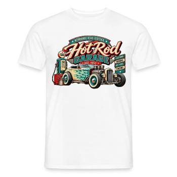 Hot Rod Garage 1952 | Normandy Road Erbe - Männer T-Shirt - Weiß - Vorne - AI Model Male 178 dark (178cm)