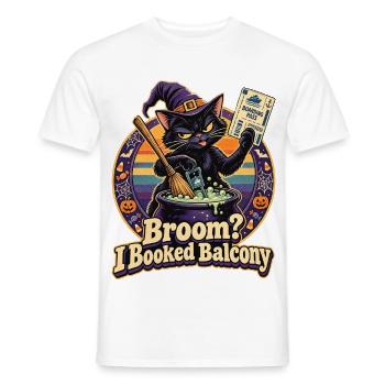 Halloween Kreuzfahrt Hexenkatze Balkonwitz - Männer T-Shirt - Weiß - Vorne - AI Model Male 178 dark (178cm)