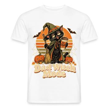 Halloween Dad Witch Mode Katze - Männer T-Shirt - Weiß - Vorne - AI Model Male 178 dark (178cm)