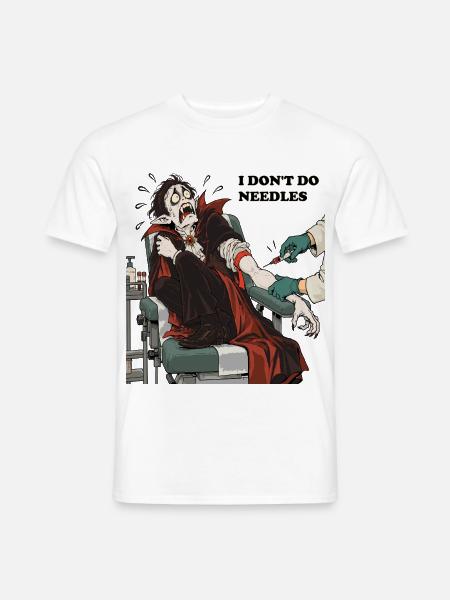 Vampire machen keine Nadeln - Männer T-Shirt - Weiß