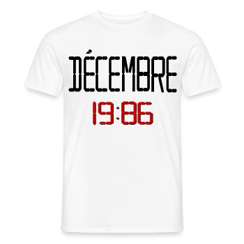 Dezember 1986 Jubiläum - Männer T-Shirt - Weiß - Vorne - AI Model Male 178 dark (178cm)