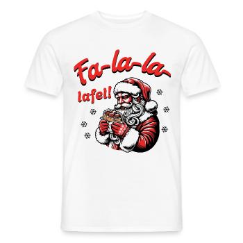 Fa La La Lafel Falafel Weihnachtsmann Lustig - Männer T-Shirt - Weiß - Vorne - AI Model Male 178 dark (178cm)