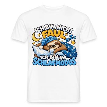 Faultier im Schlafmodus - Männer T-Shirt - Weiß - Vorne - AI Model Male 178 dark (178cm)