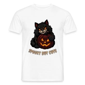 Spooky But Cute Halloween Katze - Männer T-Shirt - Weiß - Vorne - AI Model Male 178 dark (178cm)