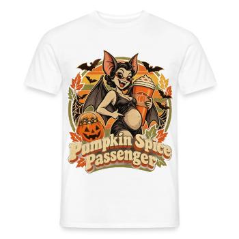 Halloween Schwangere Vampirfledermaus Pumpkin - Männer T-Shirt - Weiß - Vorne - AI Model Male 178 dark (178cm)