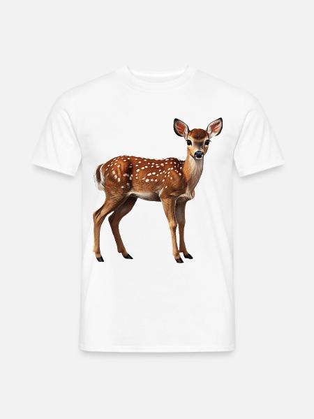 Rehkitz Rehbock - Männer T-Shirt - Weiß