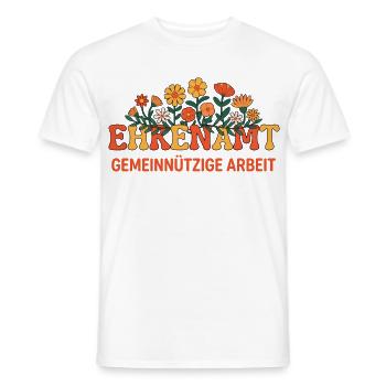 Ehrenamt Blumen Gemeinnützige Arbeit - Männer T-Shirt - Weiß - Vorne - AI Model Male 178 dark (178cm)