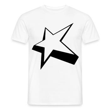 Stilvoller Stern - Männer T-Shirt - Weiß - Vorne - AI Model Male 178 dark (178cm)