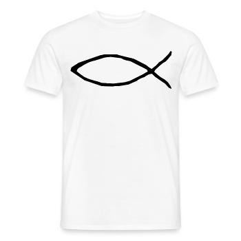 Christian poisson - T-shirt homme - blanc - Devant - AI Model Male 178 dark (178cm)