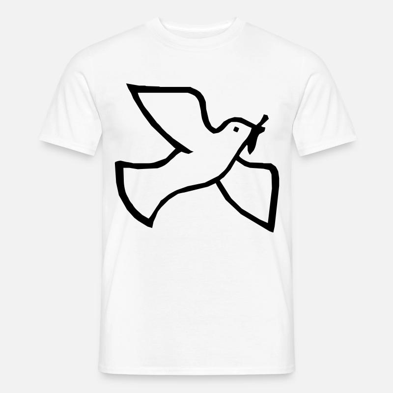 Friedenstaube - Männer T-Shirt - Weiß