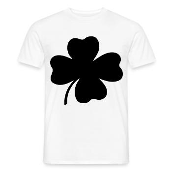 Trèfle à quatre feuilles - T-shirt homme - blanc - Devant - AI Model Male 178 dark (178cm)