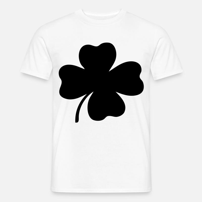 Vierblättriges Kleeblatt - Männer T-Shirt - Weiß
