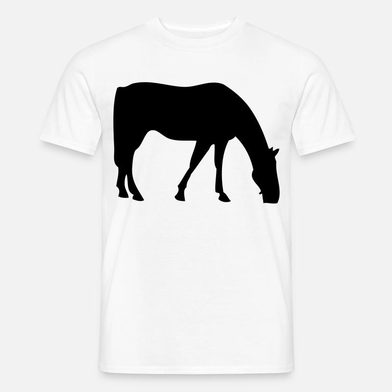 Hest - Mænd T-shirt - hvid
