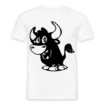 Bull - T-shirt homme - blanc - Devant - AI Model Male 178 dark (178cm)